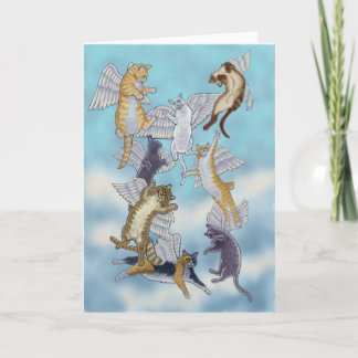 Flock of Angel Cats by Rachel Armington シーズンカード