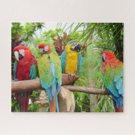 Flock of Colorful Macaw Parrots ジグソーパズル