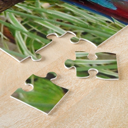 Flock of Colorful Macaw Parrots ジグソーパズル (側面)