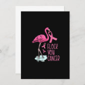 Flock You乳癌フラミンゴピンクリボンスーポ 招待状 (正面/裏面)