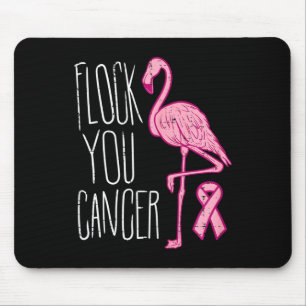 Flock You Breast Cancer Flamingo Pink Ribbon Aware マウスパッド