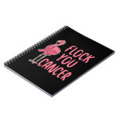 Flock You Cancer Flamingo乳がん認識度 ノートブック (左側)