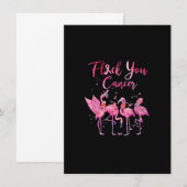 Flock You Cancer Pink Flamingo乳がん認識 招待状 (正面/裏面)