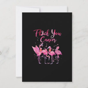 Flock You Cancer Pink Flamingo乳がん認識 招待状