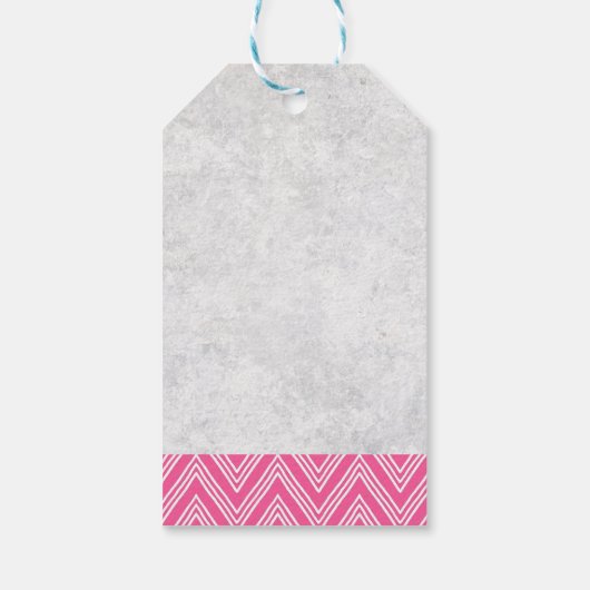 Flocking Fabulous Pun w/ Pink Flamingo Thank ギフトタグ (裏面)