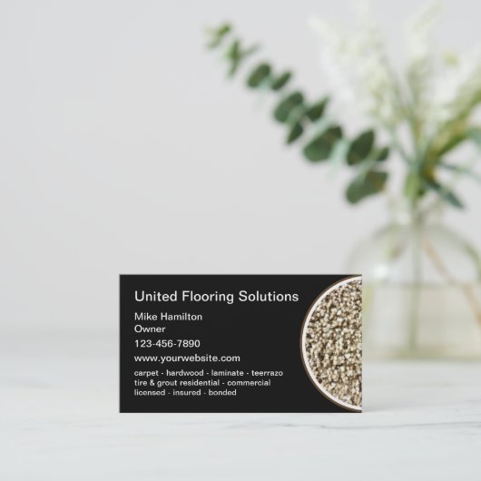 Floor Cleaning & Installation Professional 名刺 (スタンド正面)