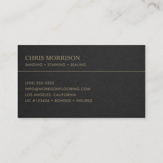 Floor Refinishing Professional 名刺 (裏面)