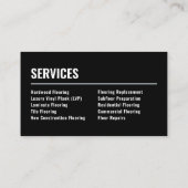 Flooring Installation Luxury Hardwood Specialist 名刺 (裏面)