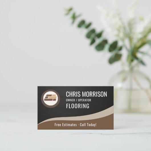 Flooring Installation Metallic 名刺 (スタンド正面)