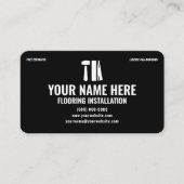 Flooring Installation Modern Black and Silver 名刺 (正面)