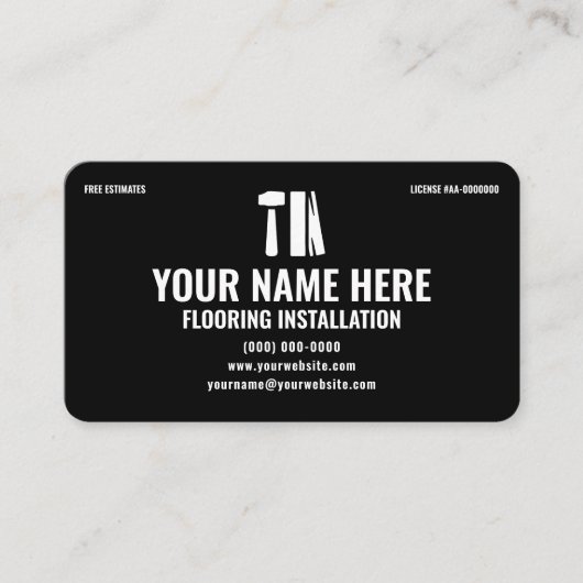 Flooring Installation Modern Black and Silver 名刺 (正面)