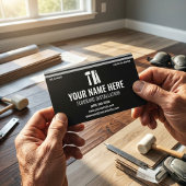 Flooring Installation Professional Black & Silver 名刺