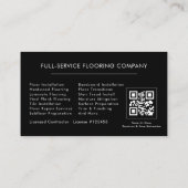 Flooring Installation QR Code 名刺 (裏面)