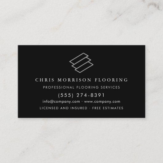 Flooring Installation QR Code 名刺 (正面)