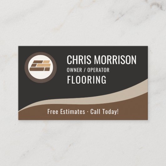 Flooring Installation QR Code 名刺 (正面)