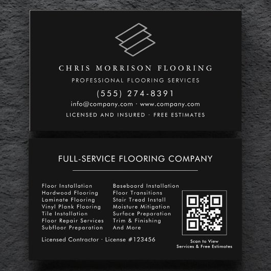 Flooring Installation QR Code 名刺