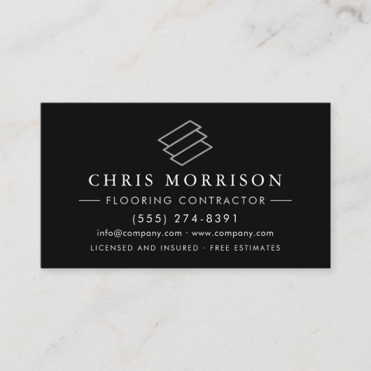 Flooring Installation Service QR Code 名刺 (正面)