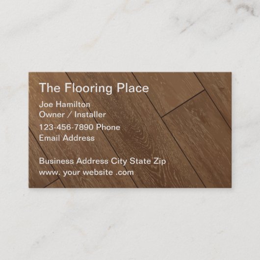 Flooring Servicesビジネスプロファイルカード 名刺 (正面)