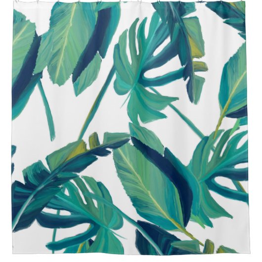 Floors sheets tropical nature シャワーカーテン (正面)