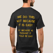 FlopCorp "簡単ではないからやるのではない" Tシャツ (裏面)