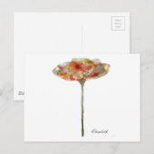 FLOR, ACUARELA, PASTELES, ILUSTRACION ポストカード (正面/裏面)