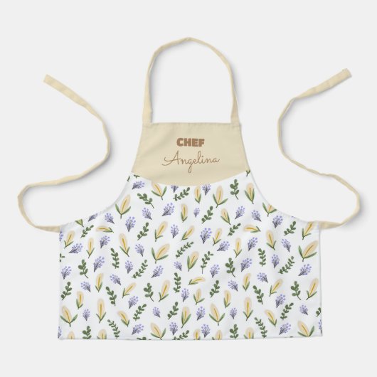 Flor de agua y lavanda エプロン (正面)