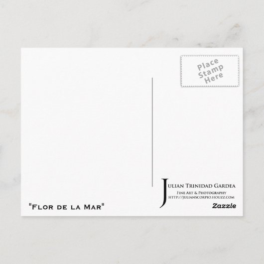 "Flor de la Mar" – はがき (裏面)