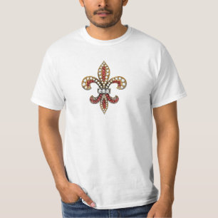 Flor De Lisの(紋章の)フラ・ダ・リの宝石ニュー・オーリンズ Tシャツ