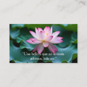 Flor de Loto Rosada Elegante 名刺 (裏面)