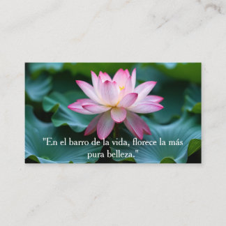 Flor de Loto Rosada Elegante 名刺