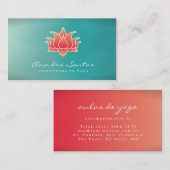 Flor de Lotuss Cartaoo de Visita 名刺 (正面/裏面)