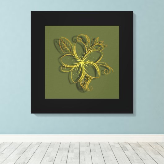 Flor Dourada キャンバスプリント (インサイチュ (ウッドフロア))