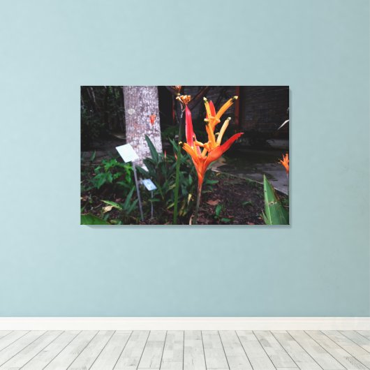 flor laranjada キャンバスプリント (インサイチュ (ウッドフロア))