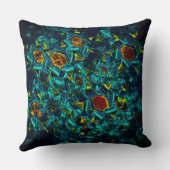 Flor virtual em azul gradiente, estillhasada クッション (裏面)