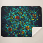 Flor virtual em azul gradiente, estillhasada シェルパブランケット (正面(横))