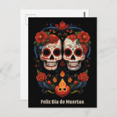🌹 Flor y Calavera: Dia de Muertos 🌹 ポストカード (正面/裏面)