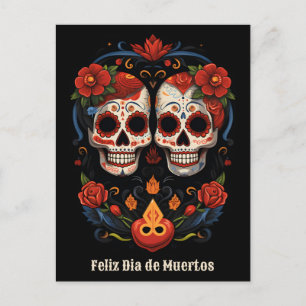 🌹 Flor y Calavera: Dia de Muertos 🌹 ポストカード