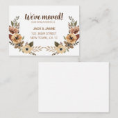 Flora引っ越しましたの新しいアドレス発表カード ノートカード (正面/裏面)