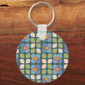 FLORA赤面 – キーリング – 花チャーム (正面)