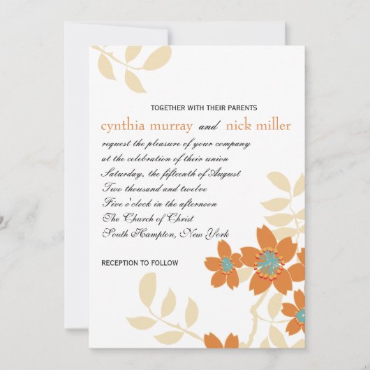 Flora - 結婚式招待状 招待状 (正面)