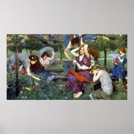 Flora and the Zephyrs, by John William Waterhouse ポスター (正面)