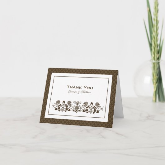 Flora Beeサンキューカード（名前付き） サンキューカード (正面)