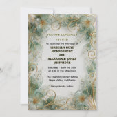 Flora Botanical Elegant Garden Wedding Invitation 招待状 (正面)
