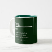 Flora Personalized Name Coffee Mug ツートーンマグカップ (正面左)