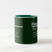 Flora Personalized Name Coffee Mug ツートーンマグカップ (中央)