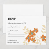 Flora - RSVPカード 招待状 (正面/裏面)