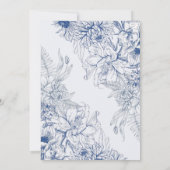 Flora Something Blue Before I DO Bridal Shower 招待状 (裏面)