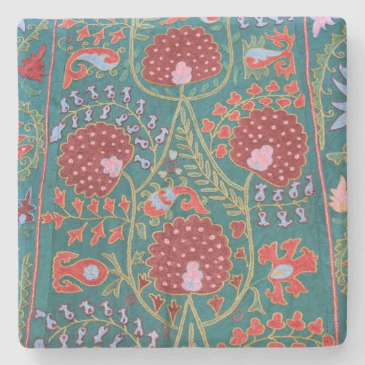 Flora Tapistry Texture From Israel Square Coaster ストーンコースター (正面)