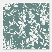Flora wallpaper in teal and white  壁紙 (正面)