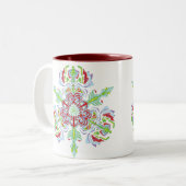 ~Floral~の雪片のマグ ツートーンマグカップ (正面左)